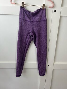 Fleo Purple Marled High-Waist Performance Leggings